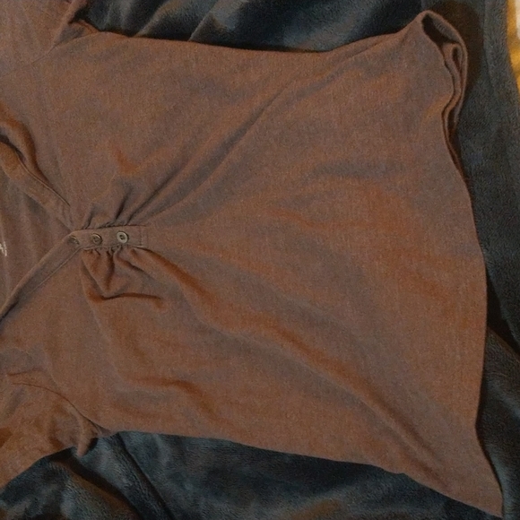 Woman's V Neck Blouse/Shirt Sonoma Life +Style Brown Small - Picture 8 of 8